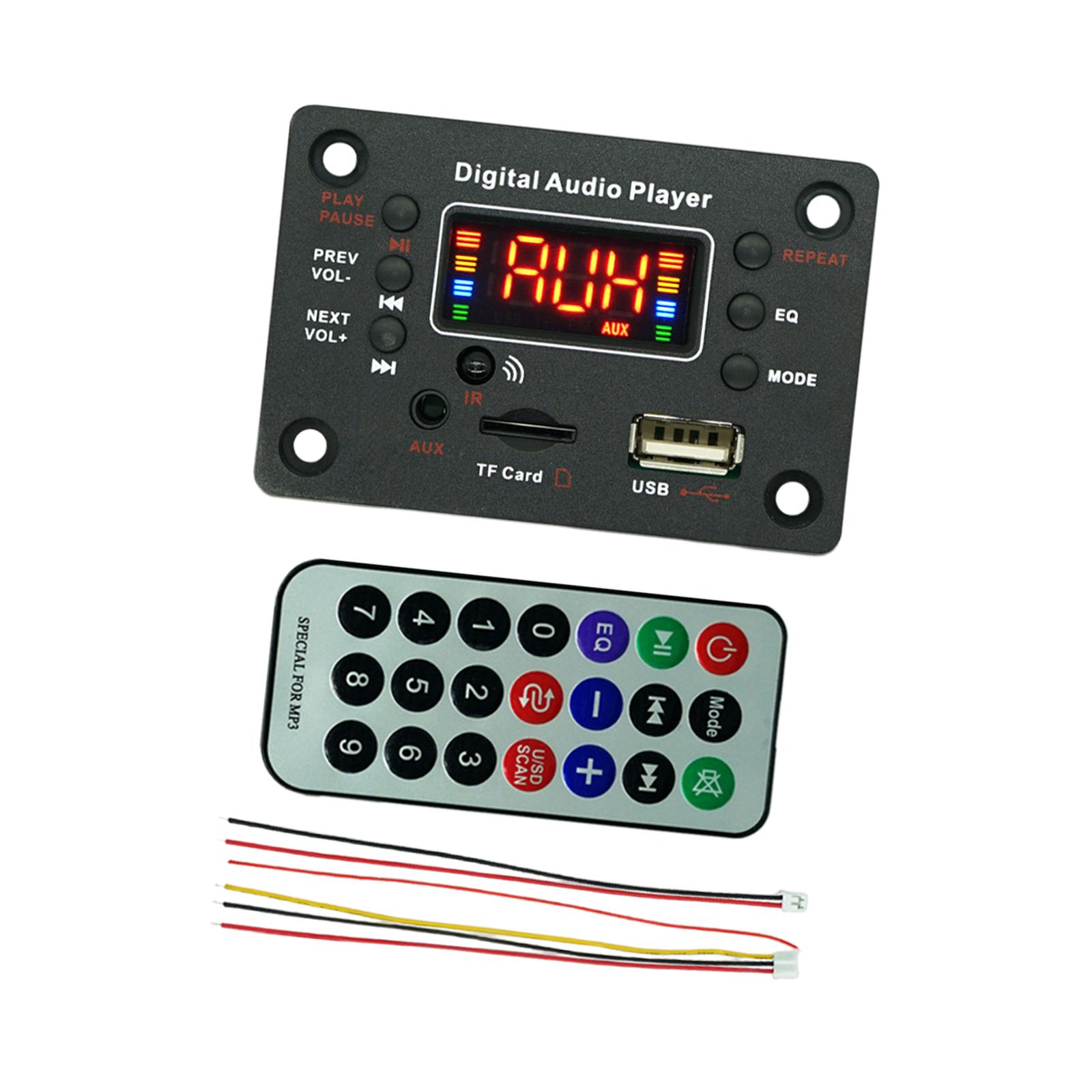 MP3 Decoder Board Video Player Stereo Audio Receiver Support Recording MP3 Decoding Board Audio Decoder Board Car Radio Module