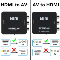 Адаптер HDMI-AV RCA CVSB L/R с поддержкой NTSC PAL