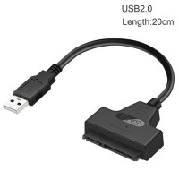 Кабель Sata/USB-адаптер ATA 3, 6 Гбит/с, для внешнего жесткого диска 2,5 дюйма, SSD, HDD, 22-контактный