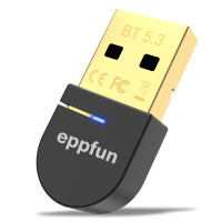 USB-адаптер eppfun, Bluetooth 5,3, AAC, беспроводной передатчик для ПК, Windows 11 /10/8,1, для мыши, динамика, клавиатуры