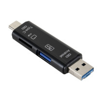 Высокоскоростной универсальный OTG TF кардридер Grwibeou Type C, Micro USB и USB 3 в 1 для телефонов Android, компьютерные удлинители