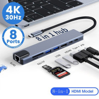 Док-станция Thunderbolt 3, 8 портов, 4K, 30 Гц