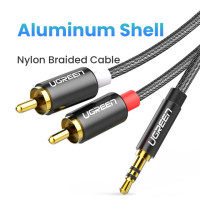 Аудиокабель UGREEN 3,5 мм на 2RCA в нейлоновой оплетке