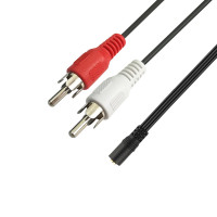 Стерео аудио кабель с разъемом 3,5 мм на 2RCA