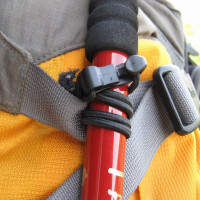 登山杖三腳架掛扣捆紮帶 彈力鬆緊速解捆綁帶 橡皮筋+多耐福繩勾