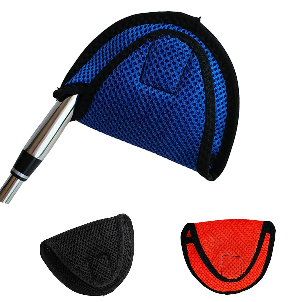 Portable Mallet Putter Cover washable Golf Club Headcover Replacement with  - various colors