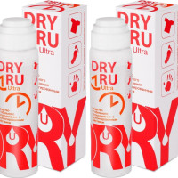 DRY RU Ultra набор: дезодорант от повышенного потоотделения с пролонгированным действием / антиперспирант от сильной потливости под мышками для мужчин и женщин ДРАЙ РУ Ультра, 50мл  2шт