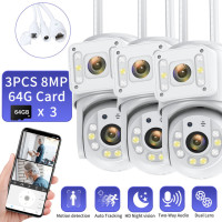 Водонепроницаемая IP-камера наблюдения, 8MP 4K, WiFi