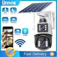 Солнечная камера видеонаблюдения Linook V380Pro WIFI, наружная беспроводная камера безопасности 4K 8MP, солнечные батареи 8000 мАч