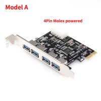 Плата расширения PCI-e на USB, 4 порта USB 3,0 PCI Express, адаптер usb 3 pcie для win 10