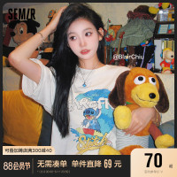 史迪奇|商場同款森馬短袖T恤男oversize涼感抗菌時尚潮流針織