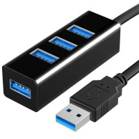 Портативный 4-портовый концентратор USB 3,0