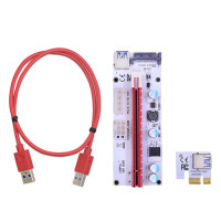 Переходная плата CHIPAL 60 см 100 см VER008S PCI Express PCIe 1X на 16X, адаптер 4Pin 6Pin SATA Power для видеокарты