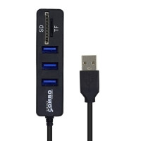 концентратор 6 портов USB 2.0 сплиттер + кардридер мини 2 в 1 кардридер для SD TF Micro SD для Windows XP/7/8 Vist