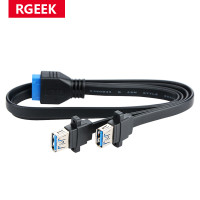 Удлинительный кабель RGEEK с двумя портами USB 3,0 и передней панелью