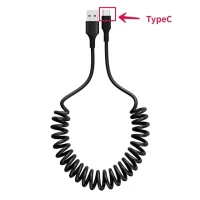 USB Type C кабель для передачи данных, 66 Вт, 5 А, телескопический кабель для быстрой зарядки, длина 1 м, 1,5 м