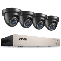 ZOSI 8CH система безопасности камеры H.265 + 5MP Lite HD-TVI видео DVR рекордер с 4x1080P Крытый Открытый камеры видеонаблюдения