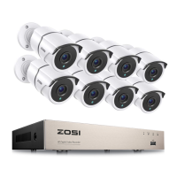 Система видеонаблюдения ZOSI 1080p 8-канальная с аудио, 5MP Lite TVI CCTV DVR,8x2 Мп наружные крытые камеры видеонаблюдения