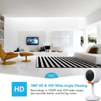 Беспроводная IP-камера для домашнего видеонаблюдения с функцией ночного видения, 2 шт
