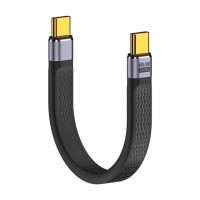 Кабель USB C-USB C, USB 4,0, 40 Гбит/с, плоский кабель для передачи данных, поддержка FPC, дисплей 8 к, 240 Вт, кабель для быстрой зарядки для ноутбука, телефона