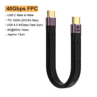 Короткий USB 3. 0 Gen3 кабель для передачи данных PD 4,0 ВТ 5A кабель для быстрой зарядки USB C на Type C Thunderbolt 3 4K @ 60 Гц кабель USB C 40 Гбит/с кабель для передачи данных