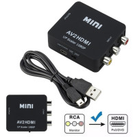 Адаптер-преобразователь HDMI-AV, 1080P, CVSB L/R