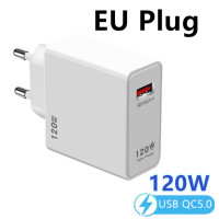 Зарядное устройство сетевое с USB-портами и поддержкой быстрой зарядки, 120 Вт