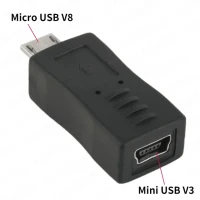 Адаптер зарядного устройства с Micro USB «Мама» на Mini USB «папа», конвертер MiniUSB V3 в MicroUSB V8, адаптер для Android, MP3