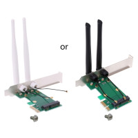 Настольная карта Mini PCI-E к PCI-E, беспроводной Wi-Fi адаптер с 2 антеннами