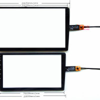 2,5D 9/10,2 дюймов Φ X 6PIN 252*147 251*147 229x130 мм сенсорный экран, автомобильный GPS-навигатор, сенсорное стекло