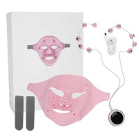 3D силиконовая маска для лица, электронная фотомагнитная вибрация, фотоомоложение, маска для быстрого подтяжки лица, V-образный Массажер Для Лица