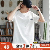 唐獅2023年夏季新款純棉短袖t恤男潮流休閒寬鬆圓領內搭衣半袖