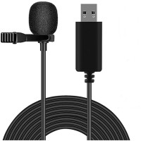 Петличный микрофон, USB-микрофон на зажиме, 2 м