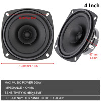 1 шт., автомобильная Коаксиальная Hi-Fi колонка, 500 Вт, 4/5/6 дюймов