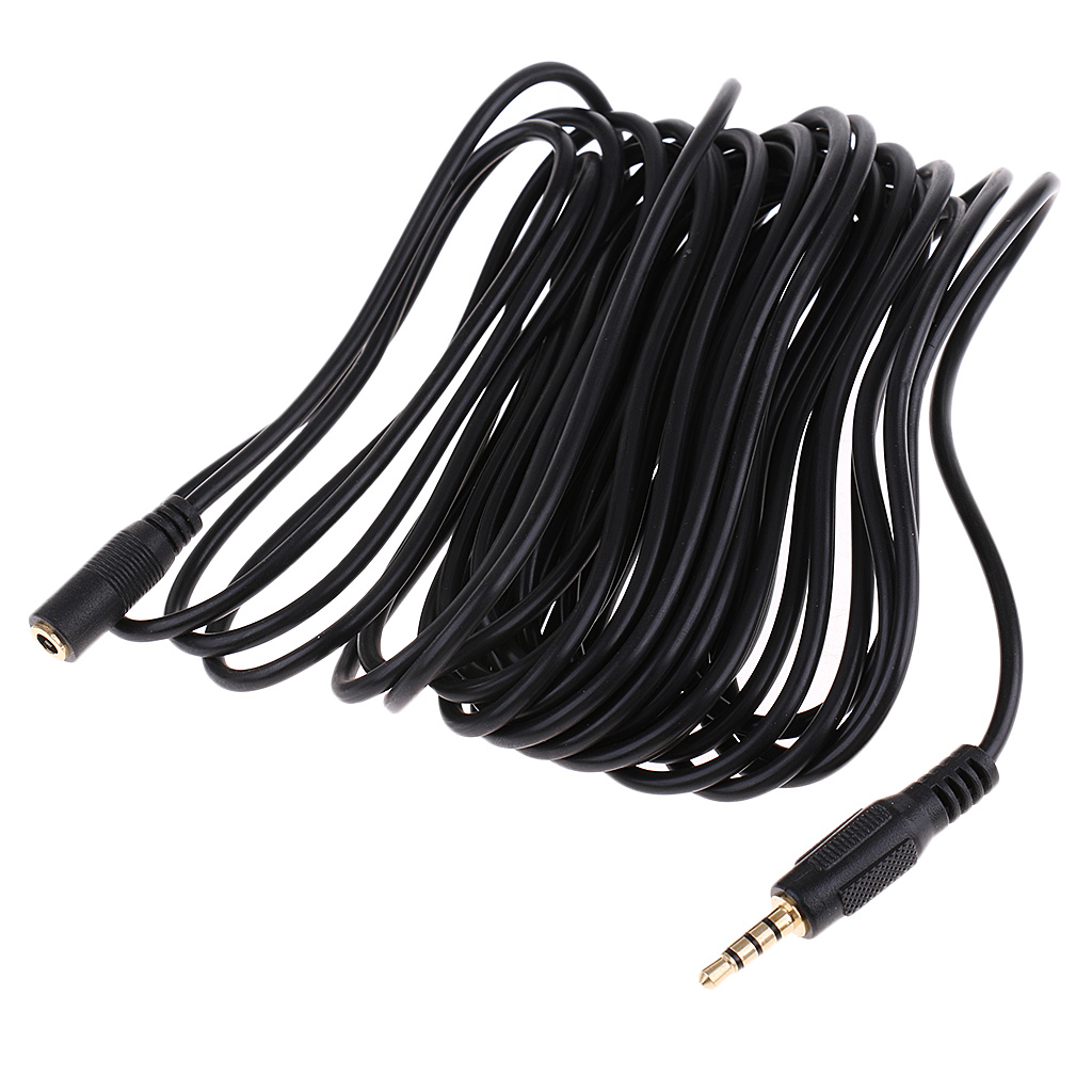 3.5mm Stereo Jack Headphone Extension Cable Aux Audio Wired Cord Lead for Computer Phone 6m