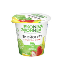 Биойогурт ЭкоНива с клубникой и бананом 2,8%, 125 г