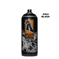 Аэрозольная краска для граффити и дизайна Arton A911 черный Black