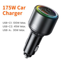 Автомобильное зарядное устройство Toocki с USB-портом, 175 Вт, PD3.0, QC4.0 PPS