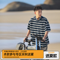 呂小虎橫條紋T恤短袖男士2023夏季少年感簡約基礎款時尚男裝衣服