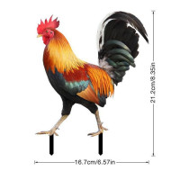 Садовая искусственная 2D акриловая Скульптура Курицы для двора, Декор, Погодостойкая фигурка курицы для фермы, патио, газона, заднего двора, дома
