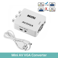 Мини-видеоконвертер 1080P RCA AV на VGA