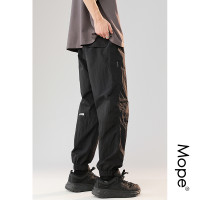 Mope vibe衝鋒褲男夏季薄款速乾戶外褶皺機能傘兵褲美式潮牌束腳
