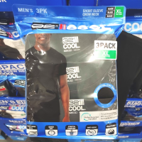 32度COOL男士透氣T恤3件快乾清涼彈力修身圓領短袖32D 上海costco