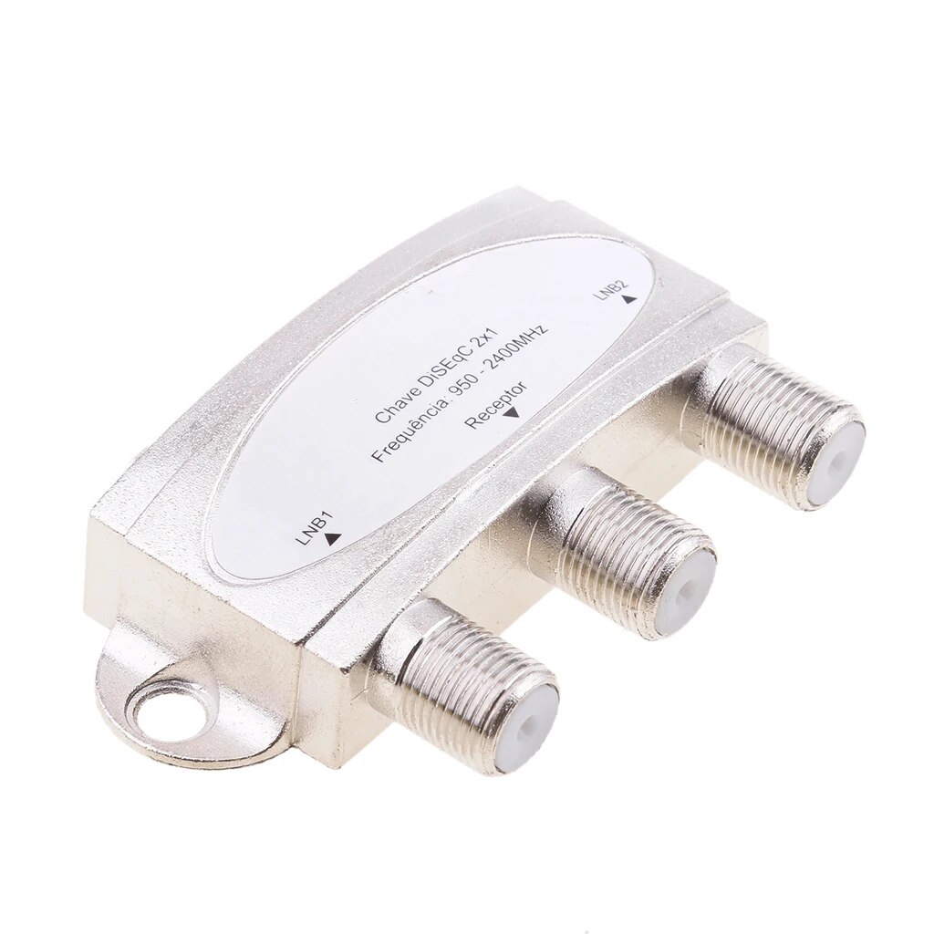 FTA Switch 2X1 DiSEqC Satellite Dish for FTA Receiver Multi LNB LNBF White