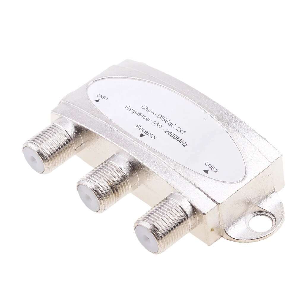 FTA Switch 2X1 DiSEqC Satellite Dish for FTA Receiver Multi LNB LNBF White