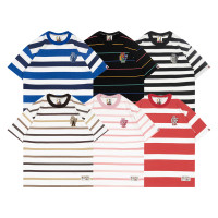 GRAF原創品牌【新條紋】夏日字母組合刺繡重磅舒適街頭寬鬆短袖