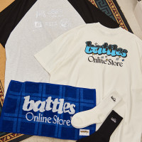 Battles 夏季超值四件套3M反光印花插肩短袖T恤純棉毛巾襪子休閒