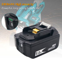 Литиевая аккумуляторная батарея BL1880B BL1860 18 в 8,0 Ач для Makita BL1815 BL1830 BL1840 LXT400 BL1850 BHR241Z