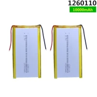 Перезаряжаемый литий-полимерный аккумулятор 1260110, 3,7 в, 10000 мАч