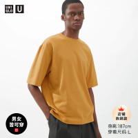 Uniqlo涼感T UNIQLO U男女AIRism寬鬆圓領T恤五分袖455359